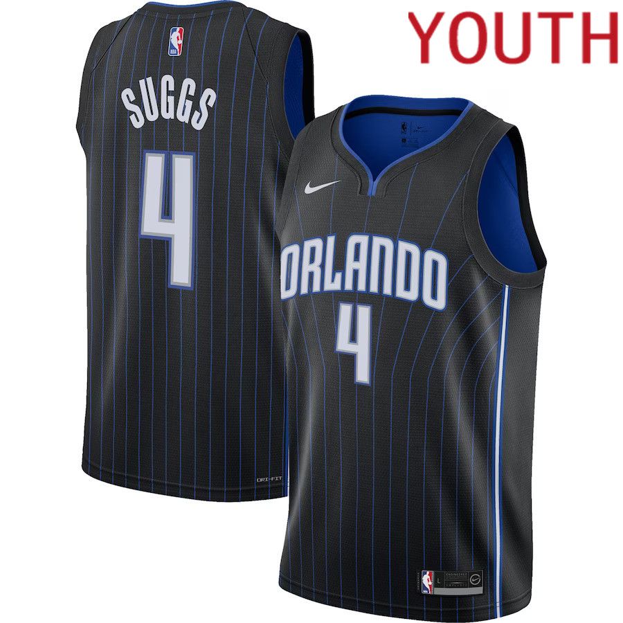Youth Orlando Magic 4 Jalen Suggs Nike Black Swingman NBA Jersey